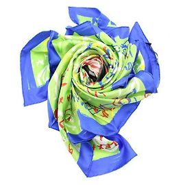 Alexander Mcqueen Sciarpa quadrata con graffiti verdi Verde