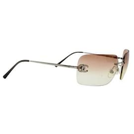 Chanel-Rimless Y2K sunglasses-Brown