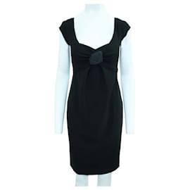 Moschino-MOSCHINO Vestido pequeño negro con nudo-Negro