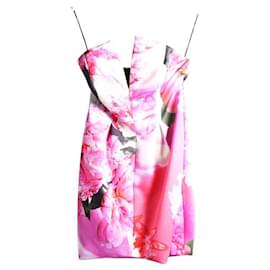 Autre Marque-CONTEMPORARY DESIGNER Floral Bustier Dress-Pink