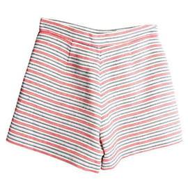 Sandro-SANDRO high waistededed Short with Stripes-Red