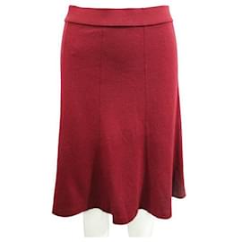 Autre Marque-Vivienne Tam falda de lana rojo oscuro-Roja