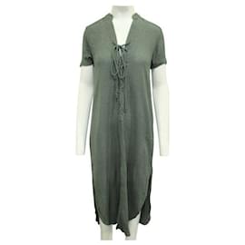 Reformation-REFORMATION Gray Short Sleeve Maxi Dress-Grey