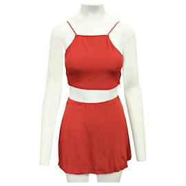 Reformation-REFORMATION Gonna rossa e set top-Rosso