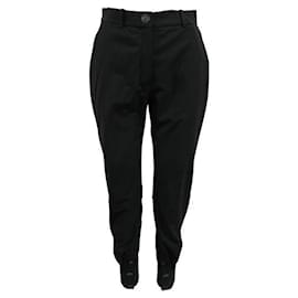 Autre Marque-J.W.ANDERSON Black Pants with Buttons at the Bottom-Black