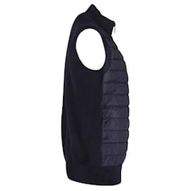 Canada Goose-Gilet in piuma HyBridge slim fit blu scuro in lana merino e nylon trapuntato-Blu navy