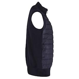 Canada Goose-Navy HyBridge Slim-Fit Merino Wool and Quilted Nylon Down Gilet-Navy blue