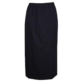 Comme Des Garcons-Navy blue cotton skirt-Navy blue