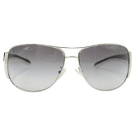 Prada-Black & White Aviator Sunglasses-Black