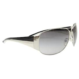 Prada-Black & White Aviator Sunglasses-Black