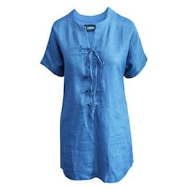 Reformation-Mini-robe ample bleue-Bleu