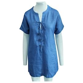 Reformation-Loose Fitting Blue Mini Dress-Blue