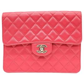 Chanel-Chanel  Caviar Flap Clutch-Pink