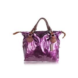 Autre Marque-ZEITGENÖSSISCHE DESIGNER Handtasche aus lila Lackleder-Lila