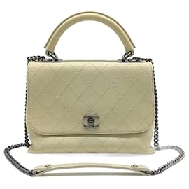 Chanel-Chanel Tote And Shoulder Bag-Cream