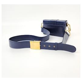 Dior-Dior Montaigne Box-Tasche-Marineblau