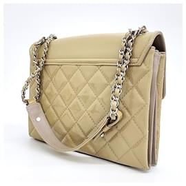 Chanel-Chanel  Patent Shoulder Bag-Beige