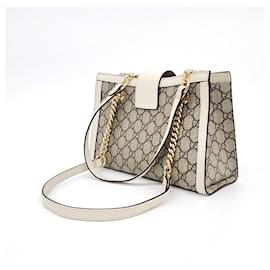 Gucci-Gucci  Supreme Shoulder Bag-Beige,Cream