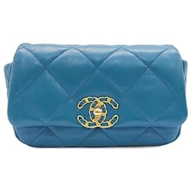 Chanel-Chanel 19 Belt Bag AS1163-Turquoise