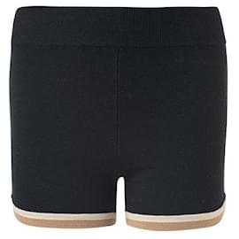 Autre Marque-CONTEMPORARY DESIGNER NANGATA Retro Knitted Shorts-Black