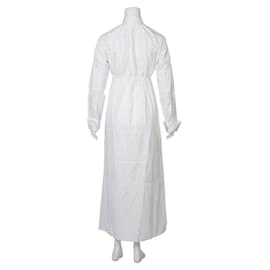 Alaïa-ALAIA Embroidered Poplin Dress-White