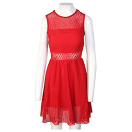 Sandro-SANDRO Window Dress-Red