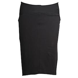 Autre Marque-CONTEMPORARY DESIGNER Dark Grey Pencil Skirt-Black