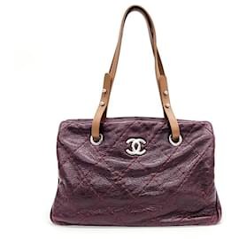 Chanel-Chanel  Wild Stitch Shoulder Bag-Dark red