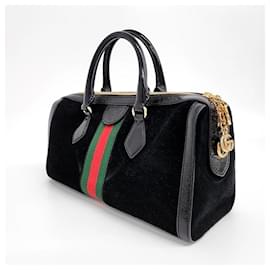 Gucci-Gucci  Ophidia GG Medium Top Handle Bag (524532)-Black