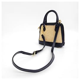 Gucci-Horsebit GUCCI 1955 Bolso mini con asa superior (640716)-Beige,Azul marino