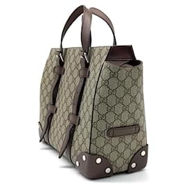 Gucci-Gucci  GG Tote Bag (643814)-Brown,Multiple colors,Other