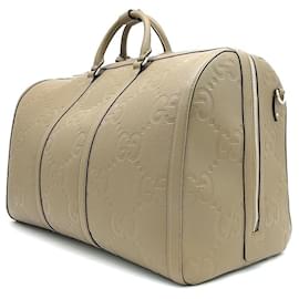 Gucci-Gucci  Jumbo GG Large Duffle Bag (725129)-Brown