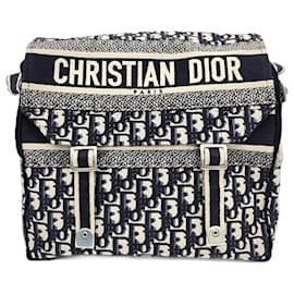 Dior-Dior Oblique Diorcamp Umhängetasche-Marineblau