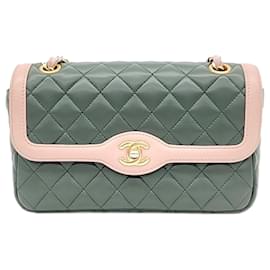 Chanel-Chanel  Chain Shoulder Bag-Pink,Khaki