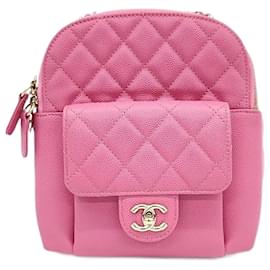 Chanel-Chanel Caviar Mini Chain Backpack As0004-Pink
