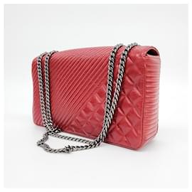 Chanel-Chanel Schultertasche mit Kette-Rot