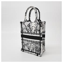 Christian Dior-Dior Book Tote Mini Phone Bag-Black,White