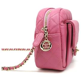 Chanel-Chanel Caviar Camera Chain Bag As0005-Pink
