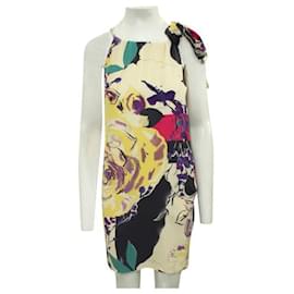 Autre Marque-DESIGNER CONTEMPORAIN Robe en soie colorée-Multicolore