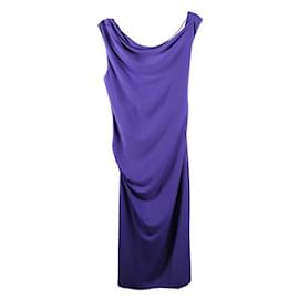 Autre Marque-DISEÑADOR CONTEMPORÁNEO Vestido de noche con espalda abierta-Púrpura