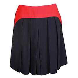 Miu Miu-Miu Miu Red and Navy Mini Skirt-Navy blue