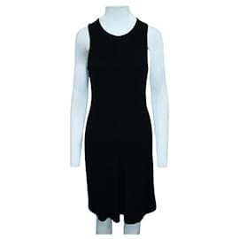 Autre Marque-CONTEMPORARY DESIGNER Elegant Sleeveless Black Dress-Black