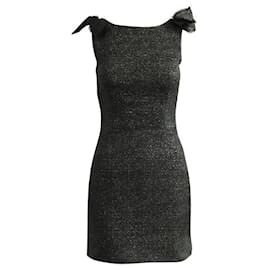 D&G-D&G Evening Black Dress with Silver Thread-Black