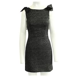 D&G-D&G Evening Black Dress with Silver Thread-Black