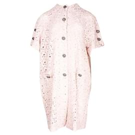 Dolce & Gabbana-DOLCE & GABBANA Pink Lace Coat Dress-Pink