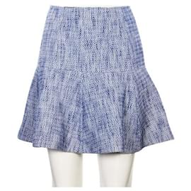 Autre Marque-CONTEMPORARY DESIGNER Tweed Flare Skirt-Blue