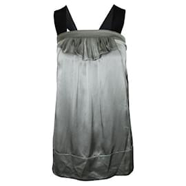 Miu Miu-MIU MIU Miu Miu Silver Silk dress-Silvery