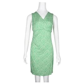 Diane Von Furstenberg-Diane Von Furstenberg Green & White Sleeveless Dress-Green