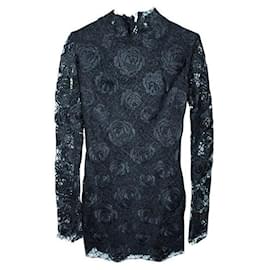 Autre Marque-Contemporary Designer Black Lace Dress-Black