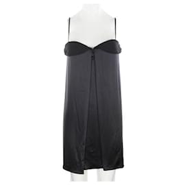 Autre Marque-CONTEMPORARY DESIGNER Slit Silk Dress-Black